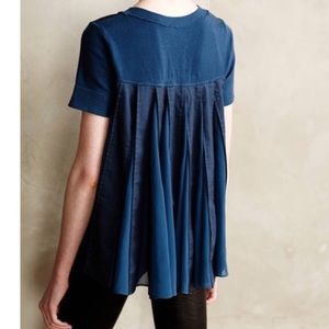Anthropologie Moth NWT Backstory Blue Slate top M